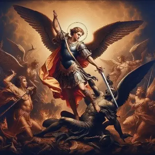Saint Michael defeating the devil